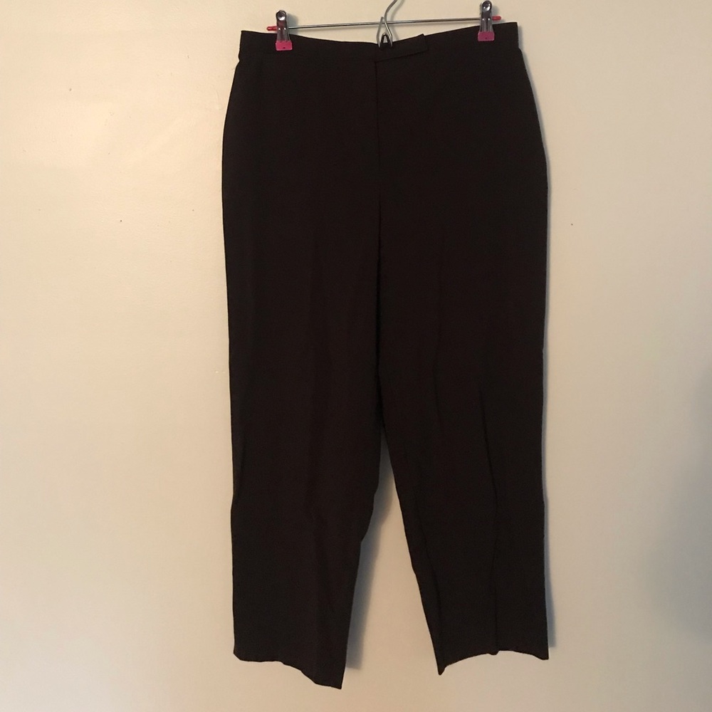 Laura Scott Petite 14P Dress Pants Dark Brown